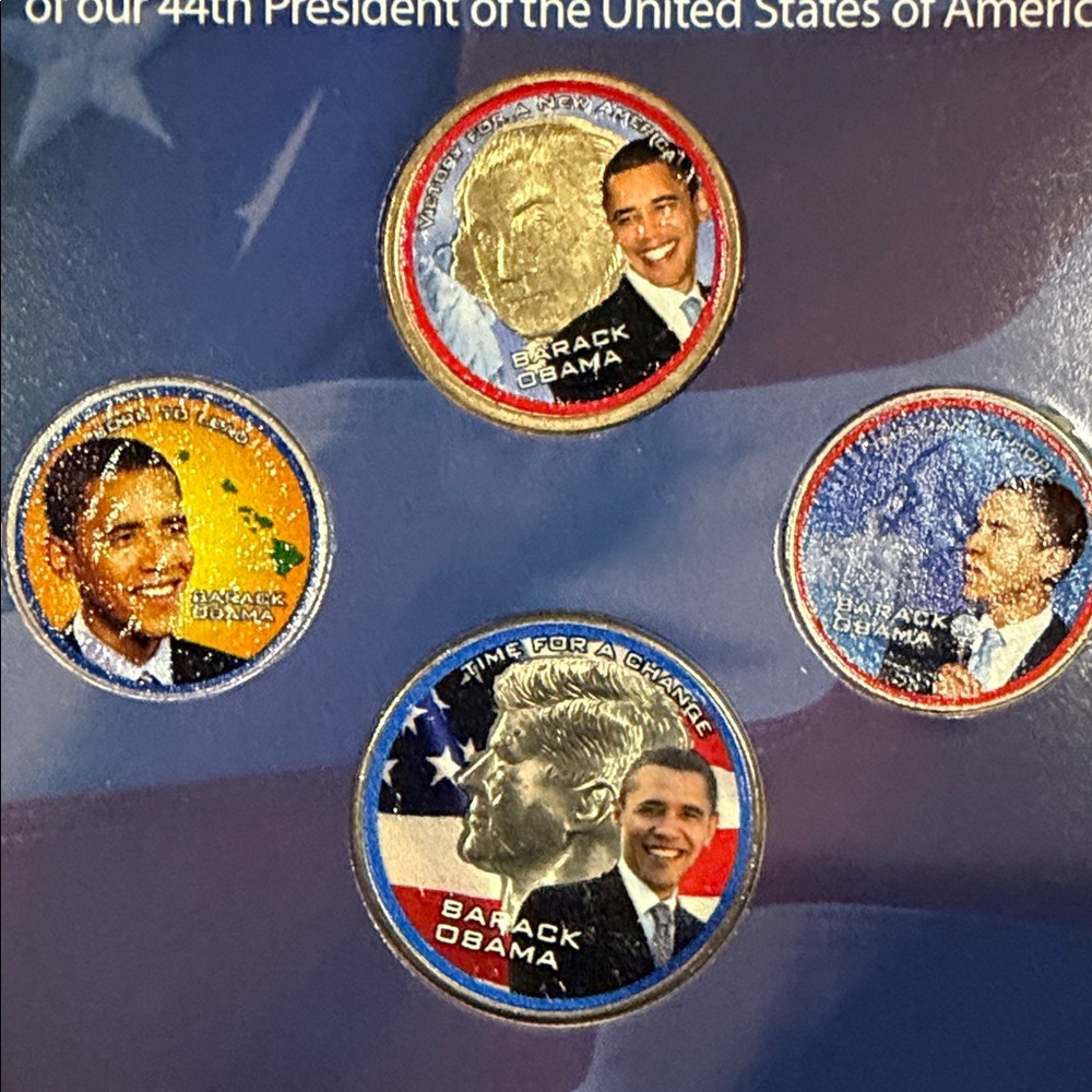 Presidential Coin Set with Obama, George Washington and John F. Kennedy. - Picture 10 of 10